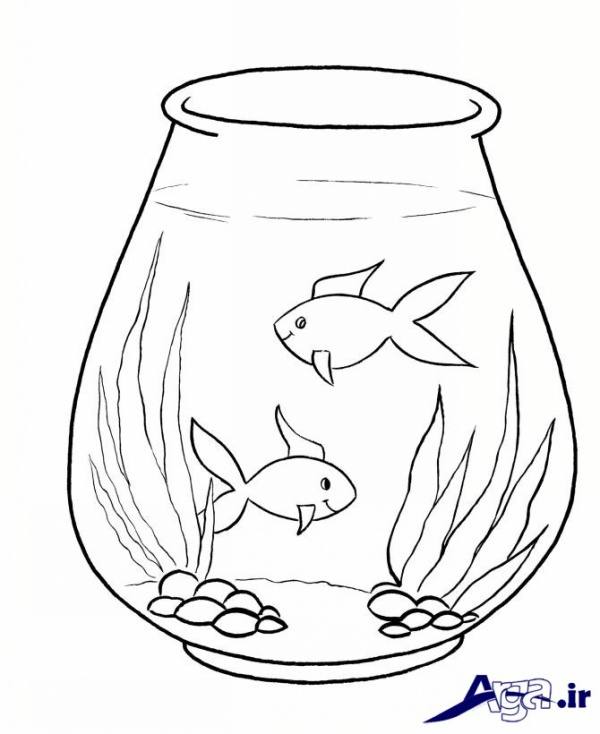 نقاشی تنگ ماهی برای کودکان