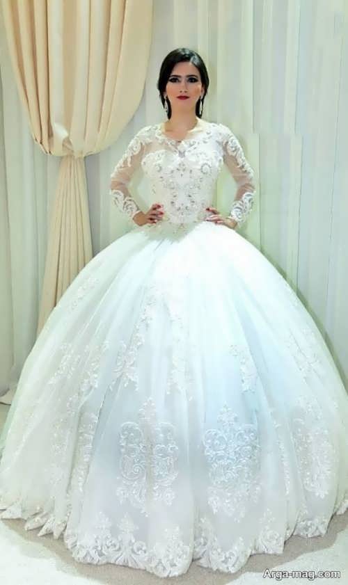 مدل لباس عروس پف دار عروسکی 