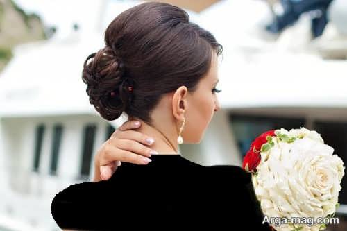 مدل موی بسته عروس برای صورت گرد