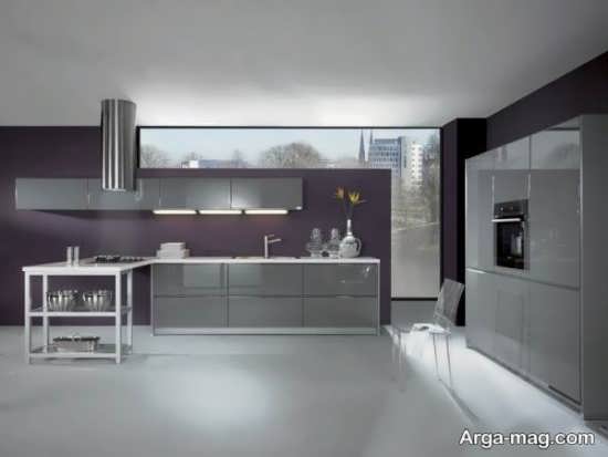مدل کابینت آشپزخانه هایگلاس با طراحی شیک و جدید 