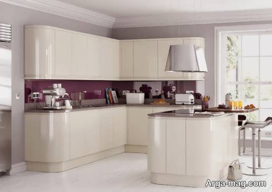 مدل کابینت سفید و مدرن آشپزخانه 