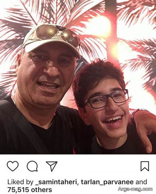 عکس حمید فرخ نژاد و پسرش